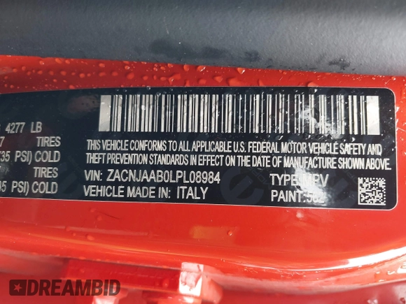 2020 Jeep Renegade Sport z VIN ZACNJAAB0LPL08984, wystawiony jako IAAI lot #42264734 z przebiegiem 55 562 mil mil oraz . Historia ofert i sprzedaży dostępna na DreamBid. Obrazek 9.