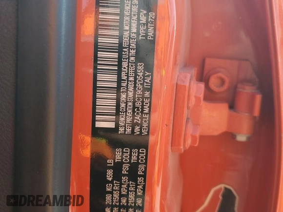 2016 Jeep Renegade Trailhawk with VIN ZACCJBCT9GPD54583, listed as a Copart auction lot 60826395 with 178,307 mi miles and Salvage title. Bid and sale history available at DreamBid. Image 13.