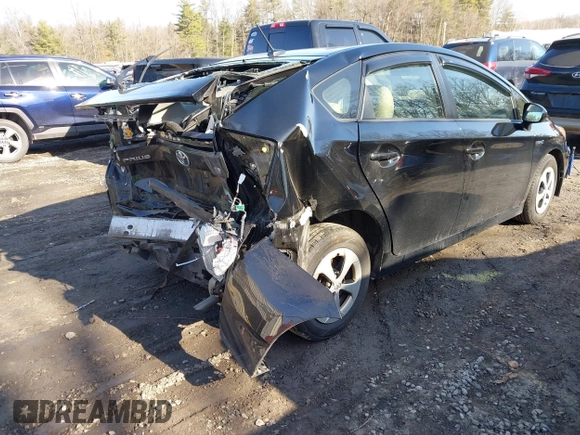 2014 Toyota Prius Four with VIN JTDKN3DU6E0376766, listed as a IAAI auction lot 41800757 with 103,017 mi miles. Bid and sale history available at carsss.com. Image 4.