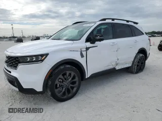 2023 Kia Sorento X-Line SX Prestige with VIN 5XYRKDLF2PG252524, listed as a Copart auction lot 89027855 with 10,143 mi miles and Salvage Title. Bid and sale history available at carsss.com. Image 1.