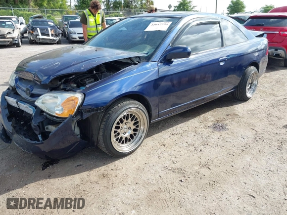 2002 Honda Civic EX with VIN 1HGEM22992L106757, listed as a IAAI auction lot 41947256 with 193,313 mi miles. Bid and sale history available at carsss.com. Image 17.