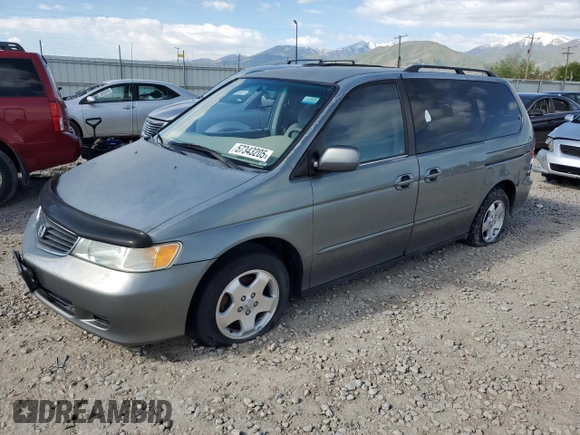 2001 Honda Odyssey EX z VIN 2HKRL18691H571178, wystawiony jako Copart lot #57343205 z przebiegiem 198 506 mil mil oraz Czysty tytuł • Clean title. Historia ofert i sprzedaży dostępna na DreamBid. Obrazek 1.