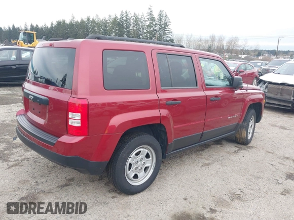 2014 Jeep Patriot Sport with VIN 1C4NJRBB2ED642242, listed as a IAAI auction lot 41156251 with 94,207 mi miles. Bid and sale history available at carsss.com. Image 4.