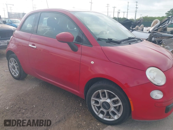 2015 FIAT 500 Pop with VIN 3C3CFFAR5FT623853, listed as a IAAI auction lot 42746661 with 97,217 mi miles and . Bid and sale history available at DreamBid. Image 1.