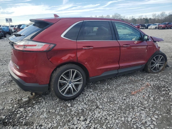 2019 Ford Edge Titanium with VIN 2FMPK3K90KBC31922, listed as a Copart auction lot 42017345 with 143,902 mi miles and Salvage Title. Bid and sale history available at carsss.com. Image 3.