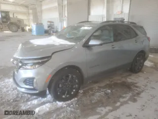 2024 Chevrolet Equinox RS with VIN 3GNAXMEG7RS117231, listed as a Copart auction lot 45283535 with 6,709 mi miles and Salvage Title. Bid and sale history available at carsss.com. Image 1.