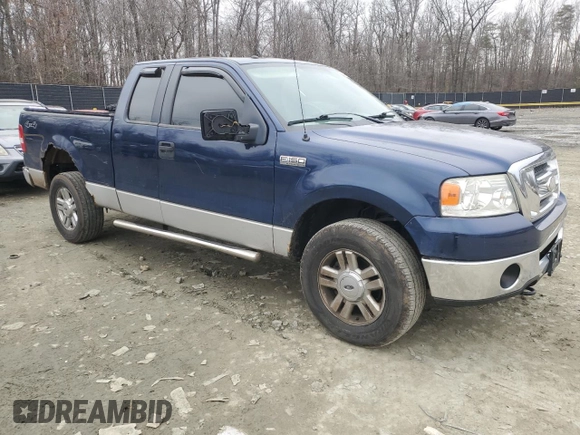 2008 Ford F-150 XLT with VIN 1FTPX14528FA81047, listed as a Copart auction lot 44082435 with 147,738 mi miles and Clean Title. Bid and sale history available at carsss.com. Image 4.