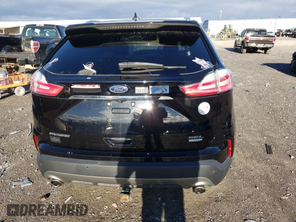 2019 Ford Edge SEL with VIN 2FMPK3J92KBB56822, listed as a Copart auction lot 41460905 with 0 mi miles and Salvage Title. Bid and sale history available at carsss.com. Image 6.