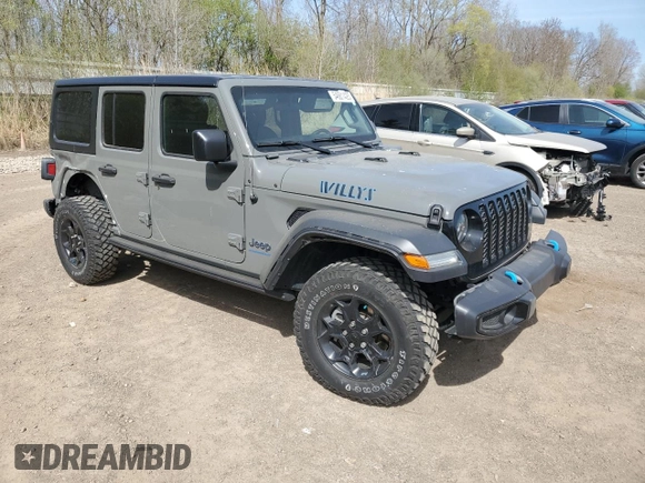 2023 Jeep Wrangler z VIN 1C4JJXN61PW623013, wystawiony jako Copart lot #54681425 z przebiegiem 26 574 mil mil oraz Czysty tytuł • Clean title. Historia ofert i sprzedaży dostępna na DreamBid. Obrazek 4.