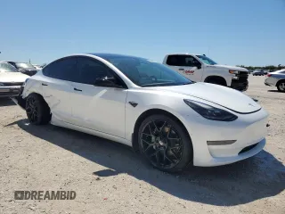 2022 Tesla Model 3 with VIN 5YJ3E1EA0NF108956, listed as a Copart auction lot 50066235 with 35,180 mi miles and Non Repairable. Bid and sale history available at DreamBid. Image 4.