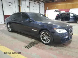 2015 BMW 7 Series 750Li xDrive with VIN WBAYF8C52FD654598, listed as a Copart auction lot 55745555 with 108,958 mi miles and Salvage title. Bid and sale history available at DreamBid. Image 4.