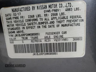 2017 Infiniti QX50 z VIN JN1BJ0RP2HM385851, wystawiony jako Copart lot #55579055 z przebiegiem Nie podano mil oraz Szkoda całkowita • Salvage title. Historia ofert i sprzedaży dostępna na DreamBid. Obrazek 13.