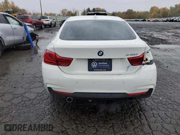 2018 BMW 4 Series 440i with VIN WBA4J5C50JBF07358, listed as a Copart auction lot 80349094 with 98,407 mi miles and Salvage Title. Bid and sale history available at DreamBid. Image 6.