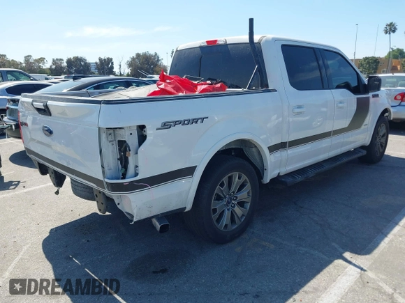 2017 Ford F-150 XL with VIN 1FTEW1CG1HFB66913, listed as a IAAI auction lot 41860989 with 50,539 mi miles. Bid and sale history available at carsss.com. Image 4.