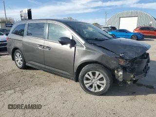 2017 Honda Odyssey EX-L with VIN 5FNRL5H62HB004925, listed as a Copart auction lot 79436614 with 145,331 mi miles and Salvage Title. Bid and sale history available at DreamBid. Image 4.