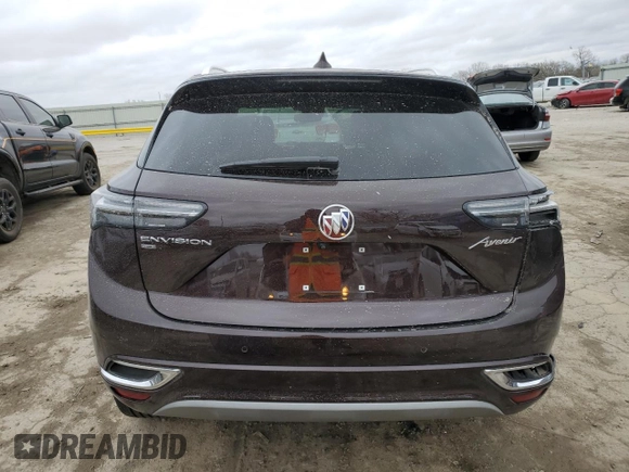2021 Buick Envision Avenir with VIN LRBFZSR49MD132043, listed as a Copart auction lot 49813925 with 46,142 mi miles and Salvage Title. Bid and sale history available at carsss.com. Image 6.