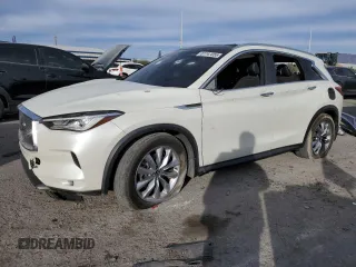 2019 Infiniti QX50 LUXE with VIN 3PCAJ5M13KF145250, listed as a Copart auction lot 87747055 with 0 mi miles and Salvage Title. Bid and sale history available at carsss.com. Image 1.