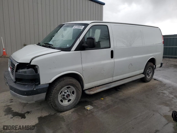2017 GMC Savana Cargo Van with VIN 1GTW7AFF5H1143359, listed as a Copart auction lot 53189835 with 114,245 mi miles and Salvage Title. Bid and sale history available at carsss.com. Image 1.