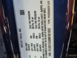2022 Tesla Model 3 with VIN 5YJ3E1EA0NF361050, listed as a Copart auction lot 62446144 with 38,808 mi miles and Salvage Title. Bid and sale history available at carsss.com. Image 15.