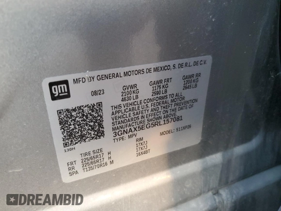 2024 Chevrolet Equinox LS with VIN 3GNAX5EG5RL157081, listed as a Copart auction lot 44542575 with 67,802 mi miles and Salvage Title. Bid and sale history available at carsss.com. Image 13.
