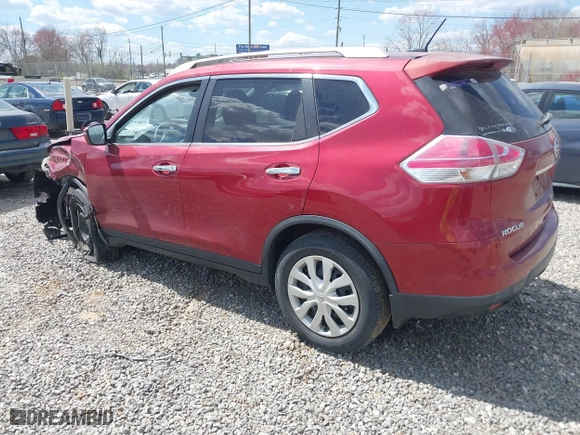 2016 Nissan Rogue SV with VIN KNMAT2MV8GP602286, listed as a IAAI auction lot 41867711 with 130,990 mi miles. Bid and sale history available at carsss.com. Image 3.