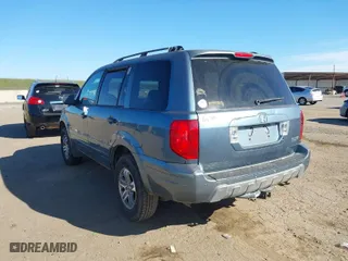 2005 Honda Pilot EX-L with RES with VIN 2HKYF18655H529387, listed as a IAAI auction lot 41679119 with 303,000 mi miles. Bid and sale history available at carsss.com. Image 3.