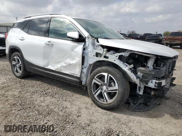 2020 GMC Terrain SLT with VIN 3GKALPEV4LL308244, listed as a Copart auction lot 44169165 with 33,697 mi miles and Salvage title. Bid and sale history available at DreamBid. Image 4.