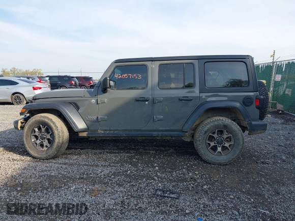 2019 Jeep Wrangler Unlimited Sport S with VIN 1C4HJXDG6KW578720, listed as a IAAI auction lot 42057153 with 65,719 mi miles and . Bid and sale history available at DreamBid. Image 14.