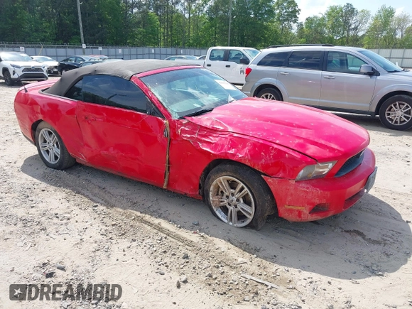 2012 Ford Mustang V6 with VIN 1ZVBP8EM1C5201733, listed as a IAAI auction lot 42162220 with 311,404 mi miles and . Bid and sale history available at DreamBid. Image 1.