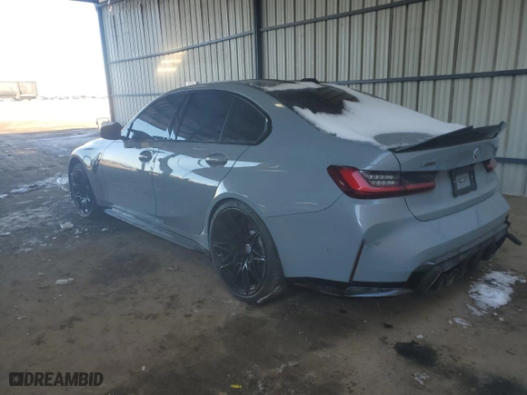 2023 BMW M3 Competition xDrive with VIN WBS43AY04PFN47162, listed as a Copart auction lot 89130455 with 7,434 mi miles and Salvage Title. Bid and sale history available at carsss.com. Image 2.