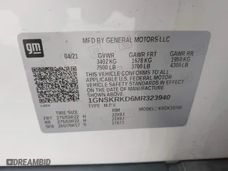 2021 Chevrolet Tahoe RST with VIN 1GNSKRKD6MR323940, listed as a IAAI auction lot 41526915 with 68,242 mi miles. Bid and sale history available at carsss.com. Image 9.