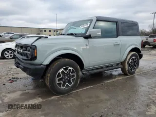 2023 Ford Bronco with VIN 1FMDE5AH9PLB38001, listed as a Copart auction lot 88151115 with 15,542 mi miles and Salvage Title. Bid and sale history available at carsss.com. Image 1.