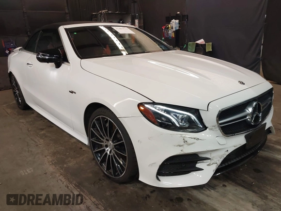 2019 Mercedes-Benz E 53 AMG with VIN WDD1K6BBXKF098282, listed as a IAAI auction lot 41482524 with 29,505 mi miles and . Bid and sale history available at DreamBid. Image 1.