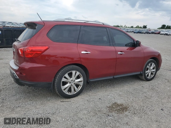 2018 Nissan Pathfinder SV z VIN 5N1DR2MN2JC625200, wystawiony jako Copart lot #58810925 z przebiegiem 69 342 mil mil oraz Szkoda całkowita • Salvage title. Historia ofert i sprzedaży dostępna na DreamBid. Obrazek 3.