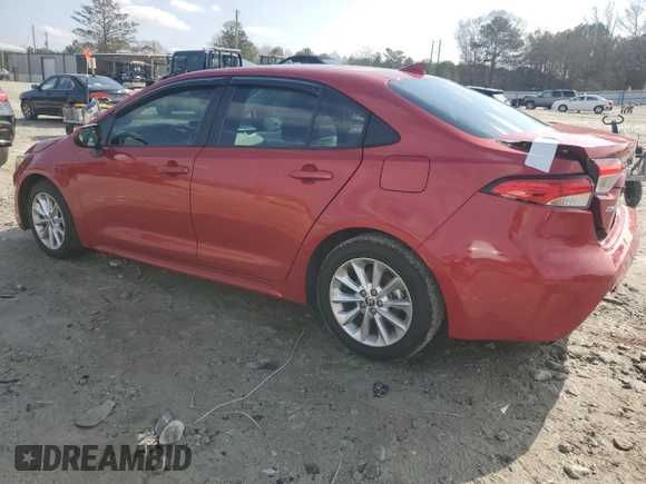 2020 Toyota Corolla LE with VIN 5YFVPRAE7LP106567, listed as a Copart auction lot 44159895 with 61,102 mi miles and Salvage Title. Bid and sale history available at carsss.com. Image 2.