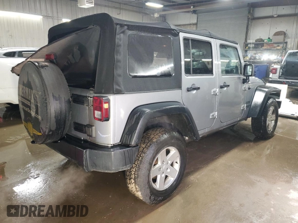 2014 Jeep Wrangler Unlimited Sport with VIN 1C4BJWDG9EL140263, listed as a Copart auction lot 47652785 with 39,493 mi miles and Salvage Title. Bid and sale history available at DreamBid. Image 3.