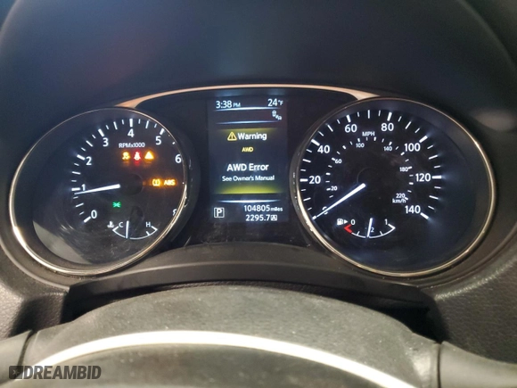 2016 Nissan Rogue S with VIN KNMAT2MVXGP667639, listed as a Copart auction lot 43378365 with 104,805 mi miles and Salvage Title. Bid and sale history available at carsss.com. Image 9.