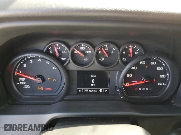 2023 Chevrolet Silverado 1500 Custom with VIN 1GCPDBEK7PZ159886, listed as a Copart auction lot 46470465 with 46,263 mi miles and Salvage Title. Bid and sale history available at DreamBid. Image 9.