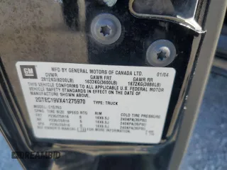 2004 GMC Sierra 1500 SLE with VIN 2GTEC19VX41275970, listed as a Copart auction lot 50577575 with 178,442 mi miles and Salvage Title. Bid and sale history available at DreamBid. Image 14.