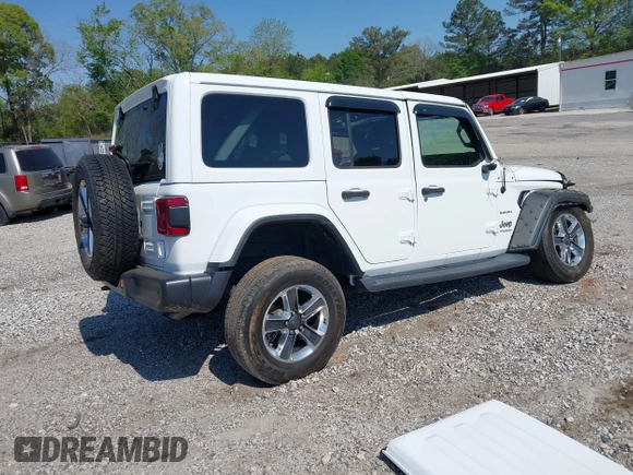 2019 Jeep Wrangler Unlimited Sahara with VIN 1C4HJXEN5KW509806, listed as a IAAI auction lot 42071325 with 95,549 mi miles and . Bid and sale history available at DreamBid. Image 4.
