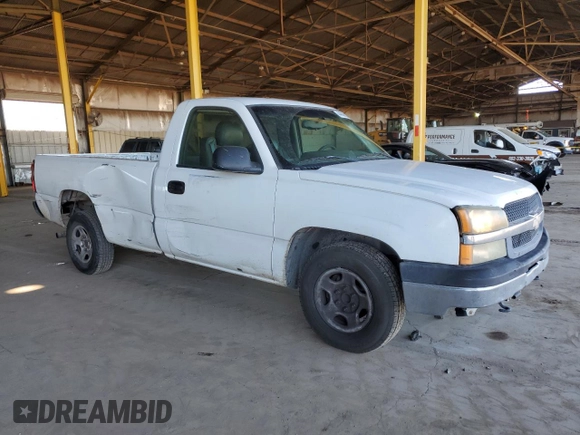 2004 Chevrolet Silverado 1500 Work Truck with VIN 1GCEC14X54Z180183, listed as a Copart auction lot 44000635 with 0 mi miles and Salvage Title. Bid and sale history available at carsss.com. Image 4.