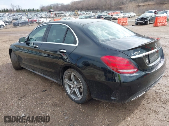 2015 Mercedes-Benz C-Class C 400 with VIN 55SWF6GB5FU029229, listed as a IAAI auction lot 41914780 with 106,038 mi miles. Bid and sale history available at carsss.com. Image 3.