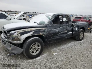 2004 Dodge Dakota SLT with VIN 1D7GL42N24S663852, listed as a Copart auction lot 82765124 with 0 mi miles and Salvage Title. Bid and sale history available at carsss.com. Image 1.