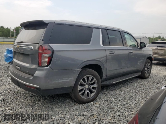 2022 Chevrolet Suburban LT with VIN 1GNSKCKD0NR322362, listed as a Copart auction lot 59576405 with 55,244 mi miles and Salvage title. Bid and sale history available at DreamBid. Image 3.
