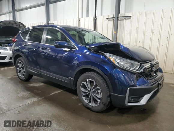 2020 Honda CR-V EX-L with VIN 2HKRW2H81LH634324, listed as a Copart auction lot 60257245 with 47,135 mi miles and Salvage title. Bid and sale history available at DreamBid. Image 4.