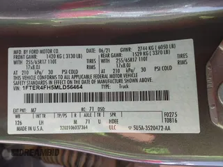 2021 Ford Ranger XL z VIN 1FTER4FH5MLD56464, wystawiony jako IAAI lot #42544000 z przebiegiem 40 731 mil mil oraz . Historia ofert i sprzedaży dostępna na DreamBid. Obrazek 9.