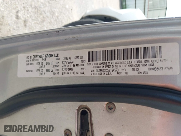 2014 Ram 1500 Express with VIN 1C6RR6KTXES134573, listed as a IAAI auction lot 42655298 with 232,104 mi miles and . Bid and sale history available at DreamBid. Image 9.