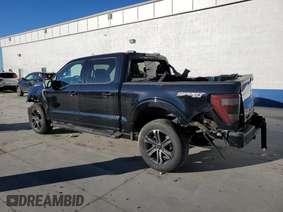 2023 Ford F-150 XL with VIN 1FTFW1E82PFD23843, listed as a Copart auction lot 49863045 with 21,721 mi miles and Salvage Title. Bid and sale history available at carsss.com. Image 2.