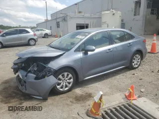 2020 Toyota Corolla LE with VIN JTDEPRAEXLJ059829, listed as a Copart auction lot 53912185 with 50,790 mi miles and Salvage Title. Bid and sale history available at carsss.com. Image 1.