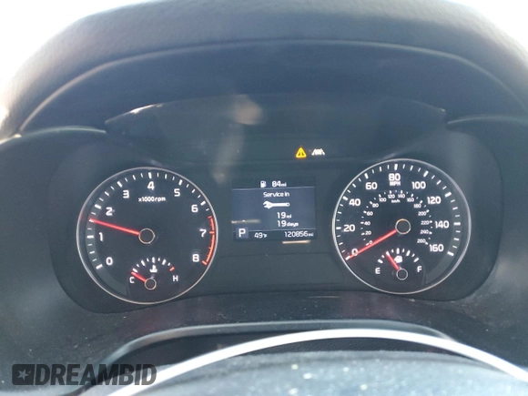 2019 Kia Forte LXS with VIN 3KPF24AD8KE134410, listed as a Copart auction lot 48316705 with 120,856 mi miles and Salvage Title. Bid and sale history available at carsss.com. Image 9.